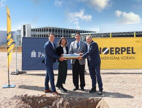 Grundsteinlegung am Standort in Giengen